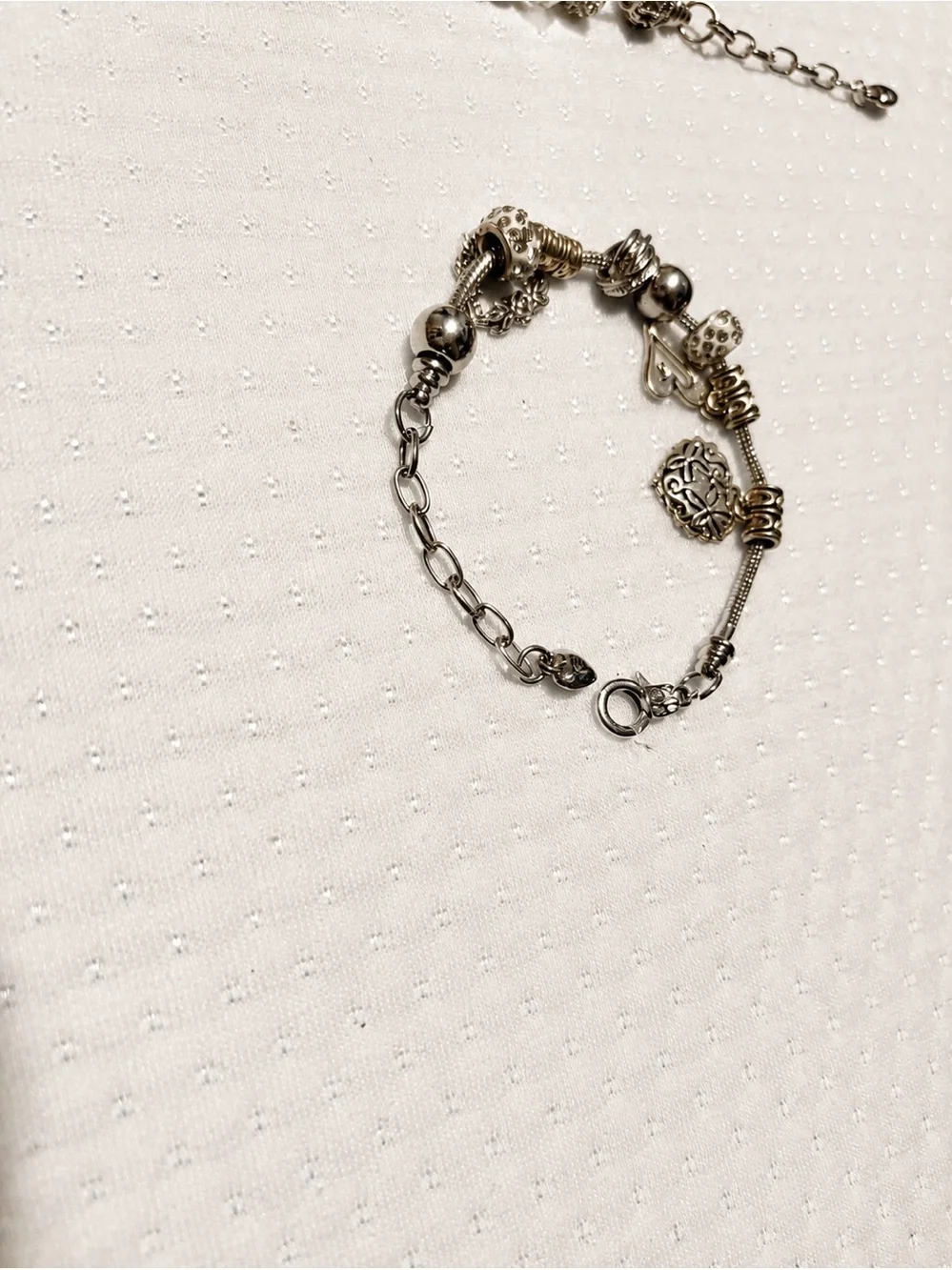 Silver Charm Bracelet Set – Elegant, Sparkling & Timeless